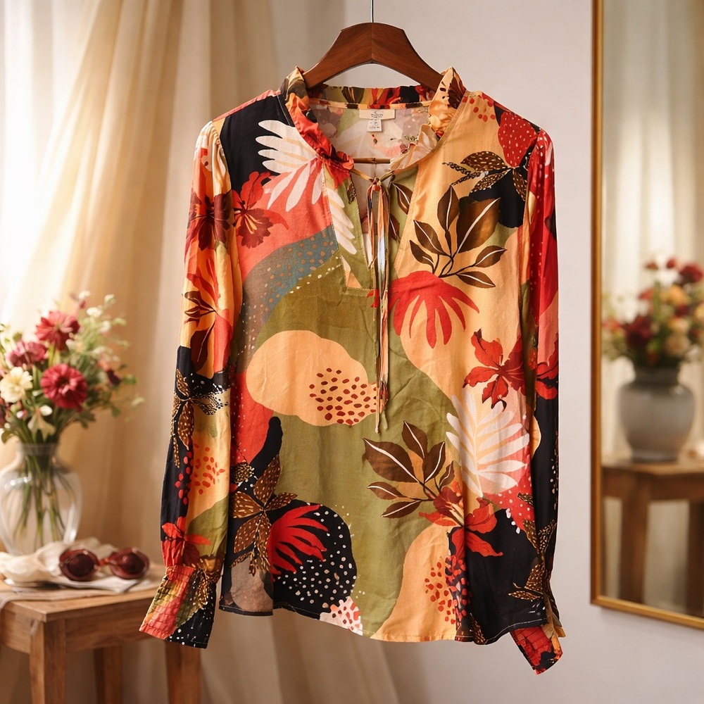 Easel Floral Print Women's Top
